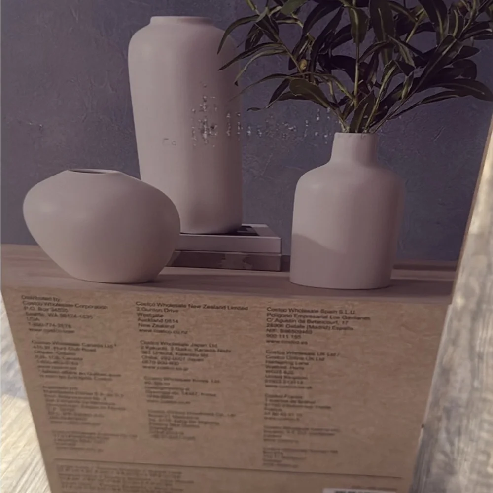Stoneware Vases Set - white